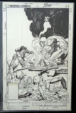 CONAN THE BARBARIAN ORIGINAL ART PAGE - Issue #128, COVER BY GIL KANE
