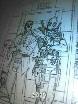Cable & Deadpool #36 pg 20 original comic art page pencils, published, Brown