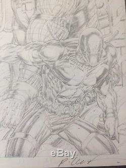Cable & Deadpool #4 Original pencil comic Cover art by Rob Liefeld signed