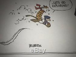 Calvin & Hobbes Final Strip print Bill Watterson Signed/Autograph Museum Quality