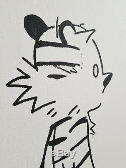 Calvin and Hobbes, Comic, Original, drawing, painting, art, 3 panel