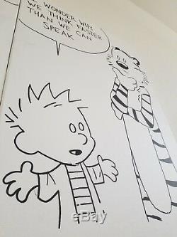 Calvin and Hobbes, Comic, Original, drawing, painting, art, 3 panel