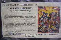Captain America #11 lithograph ALEX SCHOMBURG Hand Signed Ltd. Edn 120/150 withCOA