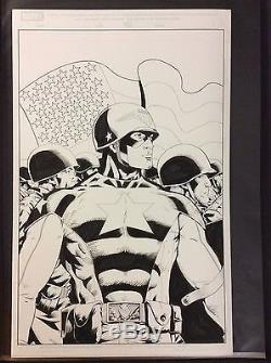 Captain America The Fighting Avenger Barry Kitson Cover Original Art