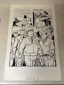 Car 54 #5 original comic art 1963 HALF SPLASH movie star GUARDS 1963 DELL POLICE