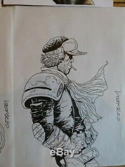 Carlos Ezquerra 2000AD Judge Dredd Cover original Art