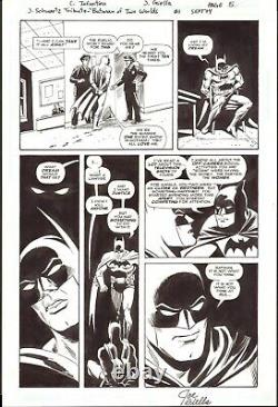 Carmine Infantino, Joe Giella 2004 Batman Original Art! Signed By Joe Giella