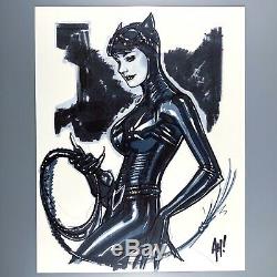Catwoman 11x14 ADAM HUGHES Original Art Commission Sketch