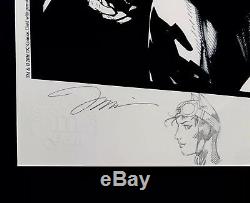 Catwoman ORIGINAL ART SKETCH by JIM LEE limited giclee Framed and Numbered 12/25