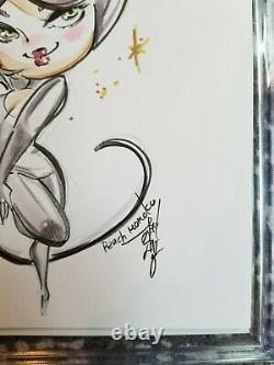 Catwoman PEACH MOMOKO Original Blank Sketch Cover Signed DC Comics Batman
