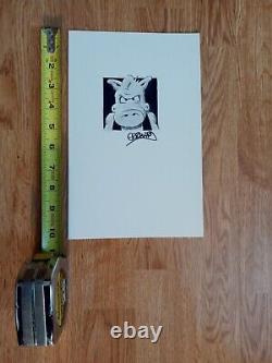 Cerebus original art sketch by Gerhard. Comic book artist. Hand drawn and signed