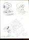 Charles Schulz+garry Trudeau+walker+johnny Hart Original Art In Book Jsa Letter