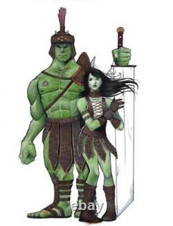 Chrissie Zullo Original Planet Hulk She-hulk Illustration Art