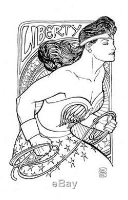 Cliff Chiang Wonder Woman Comic Book Original Art Charity Auction