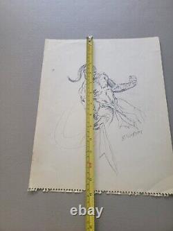 Comic Artist Al Milgrom Original Art Sketch Signed Drawing 1970s RARE Marvel DC