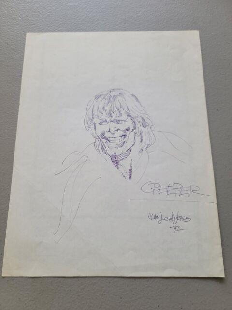 Comic Artist Alan Lee Weiss Original Art Sketch Signed Drawing Rare Marvel 1972