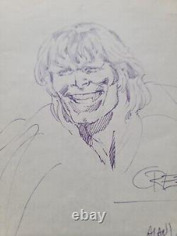 Comic Artist Alan Lee Weiss Original Art Sketch Signed Drawing RARE Marvel 1972