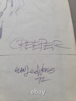 Comic Artist Alan Lee Weiss Original Art Sketch Signed Drawing RARE Marvel 1972