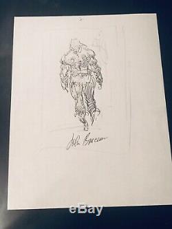 Conan Hand-Sketch Signed art by John Buscema (RIP) Pencil & Marker 8.5X11 RARE