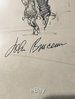 Conan Hand-Sketch Signed art by John Buscema (RIP) Pencil & Marker 8.5X11 RARE