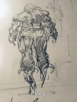 Conan Hand-Sketch Signed art by John Buscema (RIP) Pencil & Marker 8.5X11 RARE