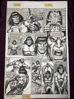 Conan (Savage Sword) original art #102 BATTLE SCENE! Ernie Chan