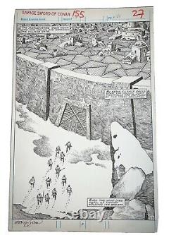 Conan (Savage Sword) original art #155 FULL PAGE SPLASH Ernie Chan