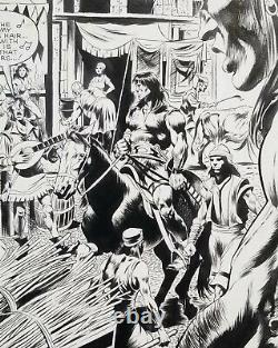 Conan the Barbarian #160 page 1 by Bob Camp and Armando Gil TITLE PAGE 1984