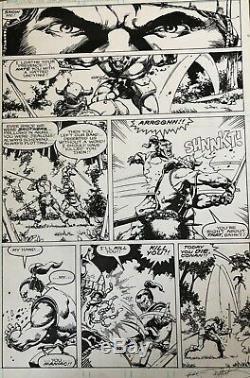 Conan the Barbarian Original Art Page Marvel Issue #198 Pg #9 Semeiks Art