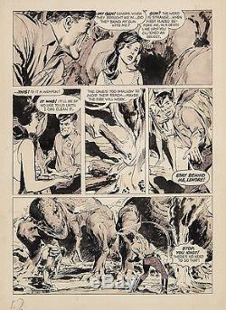 Creepy #15 Original Art by Neal Adams Ink Wash with T-Rex Warren
