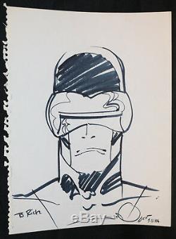 Cyclops Portrait Drawing 1986 Signed art by Walt Simonson