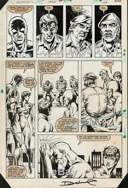 DAREDEVIL #201 ORIGINAL Comic ART PAGE 26 with BLACK WIDOW 1983 Marvel Comics