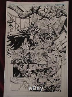 David Finch Original Art Page- Batman The Dark Knight #4 (bats In All 4 Panels)