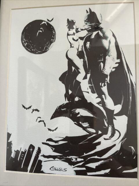 Dc Batman & Catwoman Original Comic Art By Chris Conidis Signed