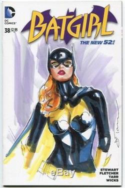 DC Comics BATGIRL #1 Original Art Blank Sketch Cover BATMAN JOKER ROBIN CATWOMAN