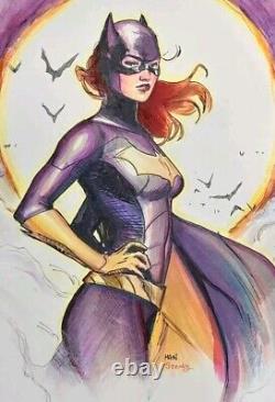 DC Comics Batgirl Original Art Clay Mann Sketch- Nathan Szerdy colors