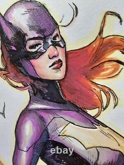 DC Comics Batgirl Original Art Clay Mann Sketch- Nathan Szerdy colors