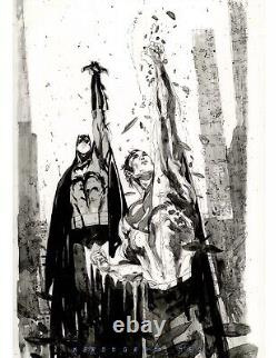 DC Comics Batman Superman Wold's Finest Original Comic Cover Art