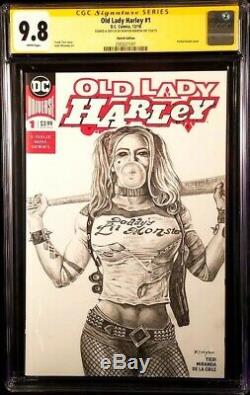 DC Comics OLD LADY HARLEY #1 CGC SS 9.8 Original Art Sketch BATMAN JOKER QUINN