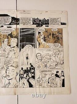 DC Comics Storyboards Deathstroke 2 Pg Spread Signed by Steve Erwin 1991 Iss 29