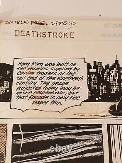 DC Comics Storyboards Deathstroke 2 Pg Spread Signed by Steve Erwin 1991 Iss 29