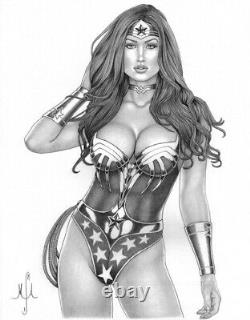 DC Comics WONDER WOMAN Original Art FLASH BATMAN AQUAMAN CYBORG JUSTICE SUPERMAN