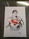 Dc Superman Gary Frank Bust Sketch 12x8 1/2 Inch
