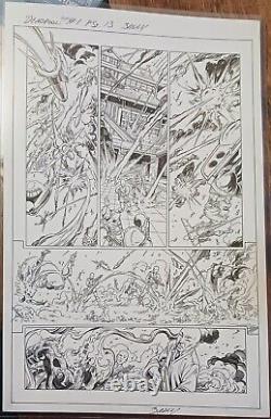 DEADPOOL #1 ART PAGE 2018 COMIC Assassin Mark Bagley Marvel 11x17 ryan reynolds