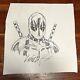 Deadpool Original Art Commission Sketch By Rob Liefeld On Canvas 13 By 13