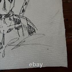 DEADPOOL Original Art Commission Sketch by ROB LIEFELD On Canvas 13 by 13