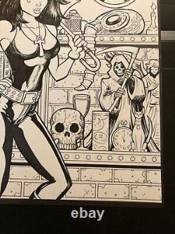 DEATH SANDMAN VERTIGO DC 11x17 Original Art Chris McJunkin Plus Bonus Print