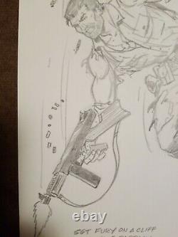 DICK AYERS original art SGT NICK FURY pencil sketch 8×10 MARVEL COMICS Kirby