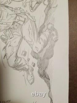 DICK AYERS original art SGT NICK FURY pencil sketch 8×10 MARVEL COMICS Kirby