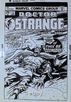 DOCTOR STRANGE IF THIS BE DOOMSDAY GENE COLAN 1970s COVER ART TRANSPARENCY